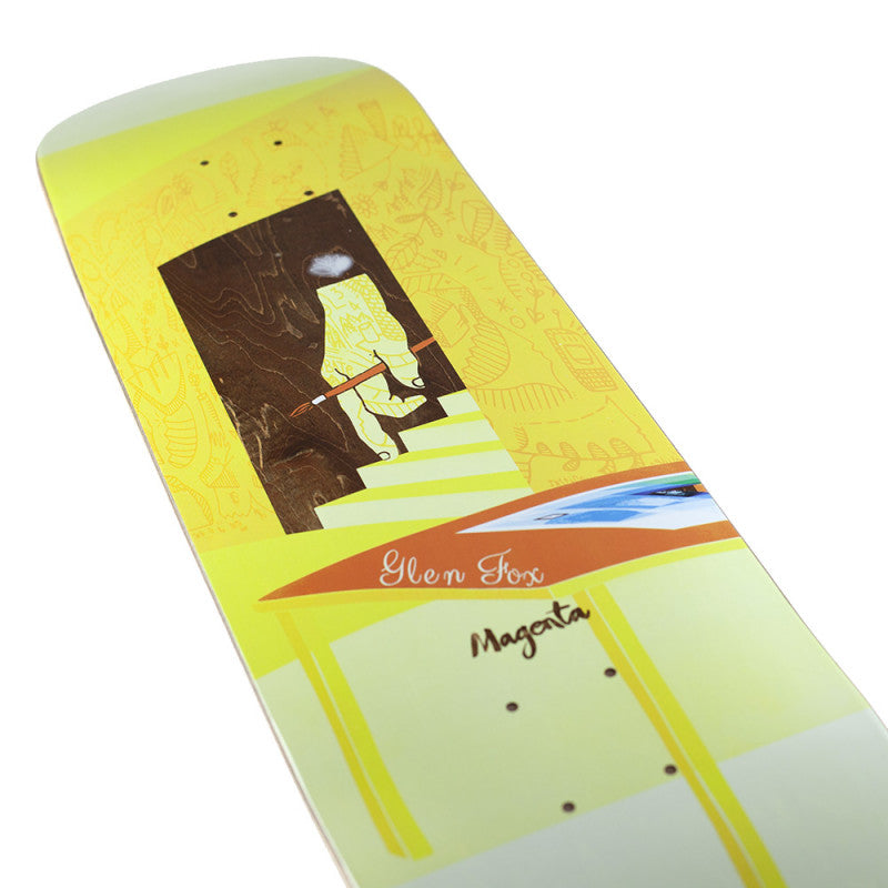 Magenta Glen Fox Sleep Skateboard Deck - 8.125