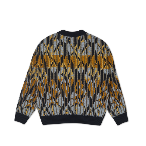 Polar Skate Co. Paul Knitted Sweatshirt - Black/Yellow