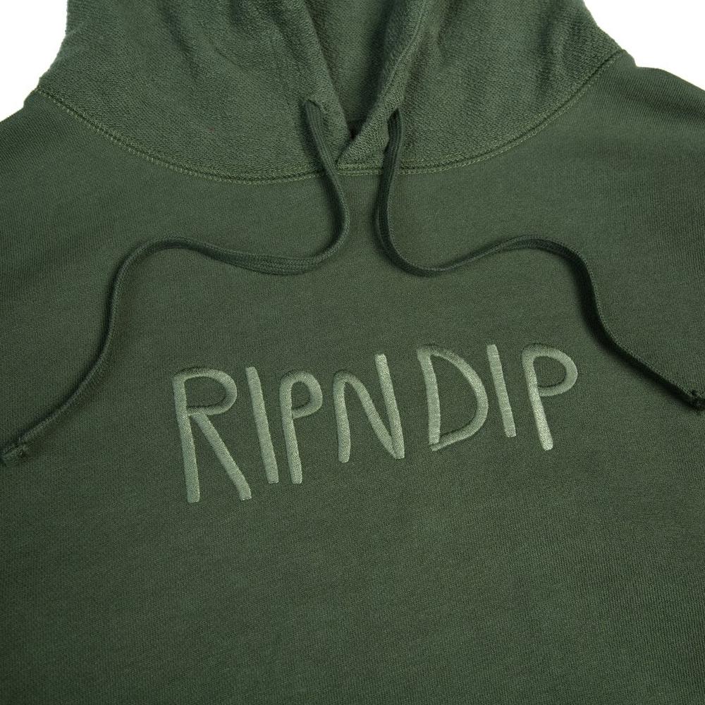 Rip N Dip Tonal Loopback Pullover Hoodie Olive